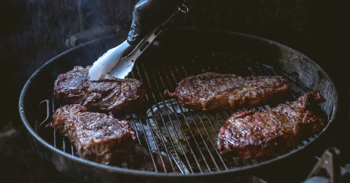 Barbecue rib eye steak