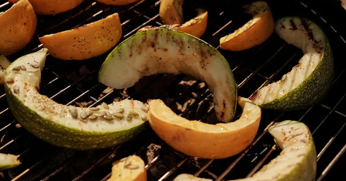 Barbecued fruit