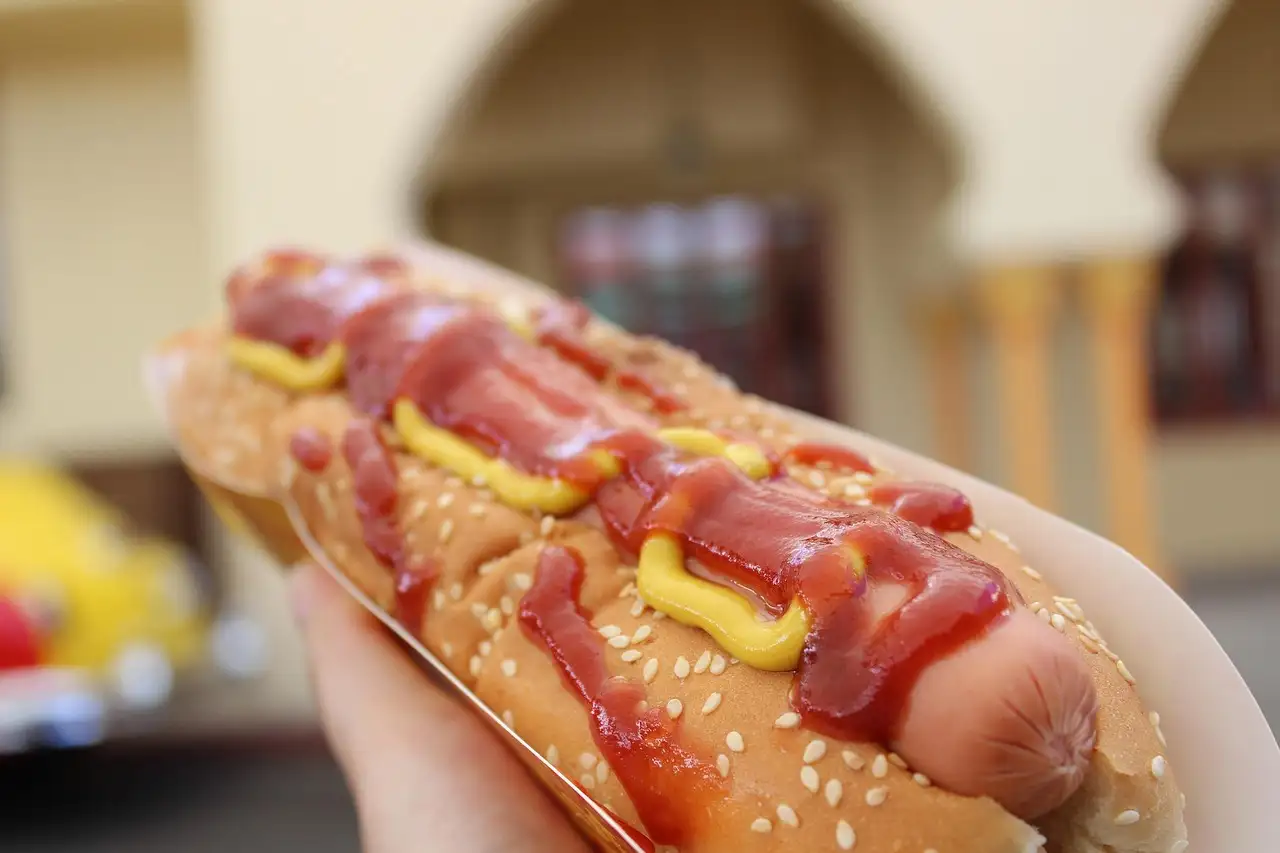 Barbecued hot dogs
