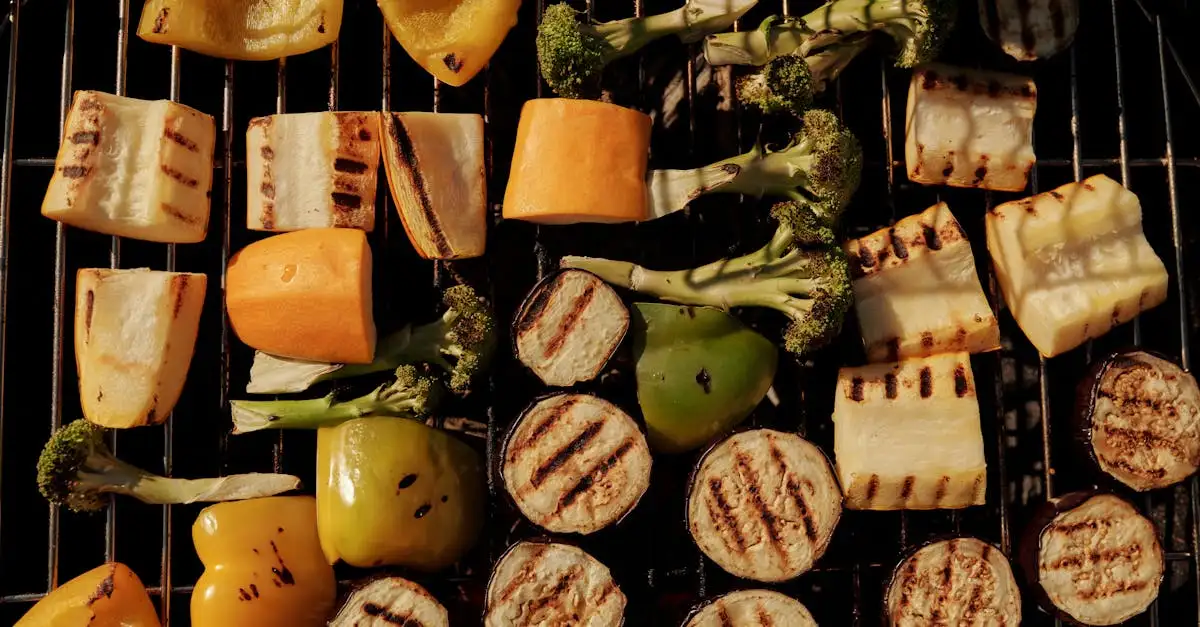 Barbecuing broccoli