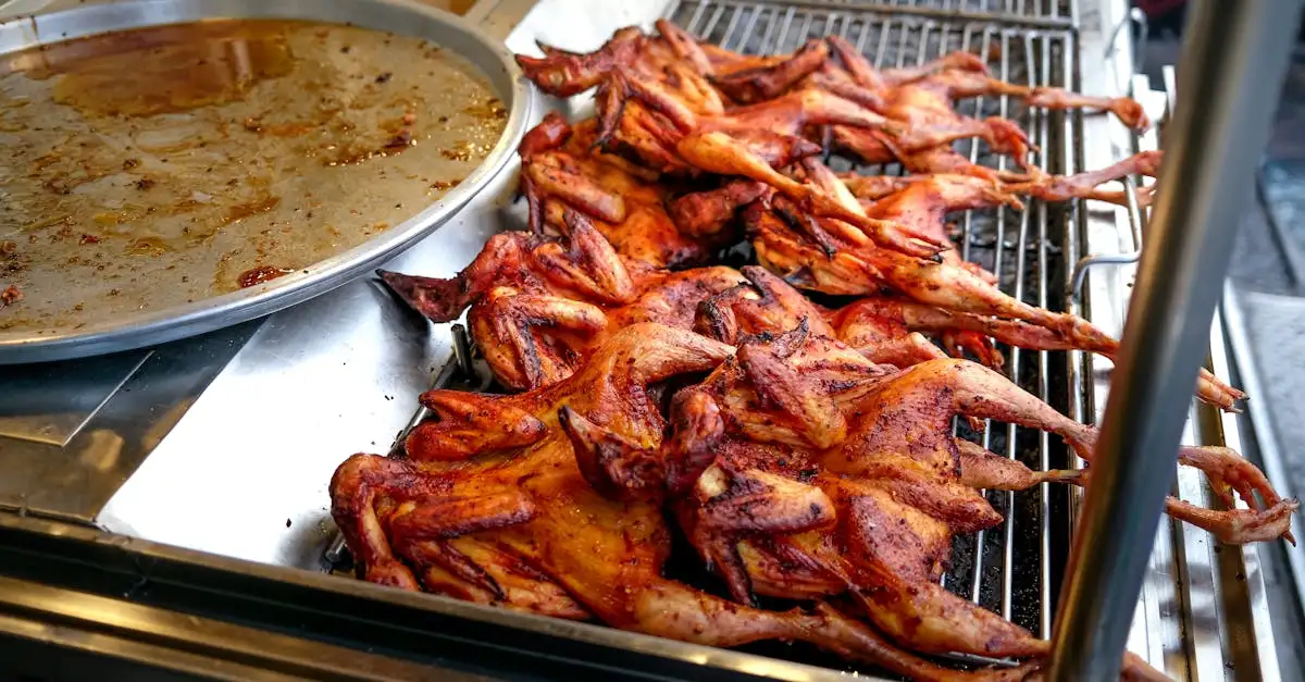 Barbecue chicken thighs