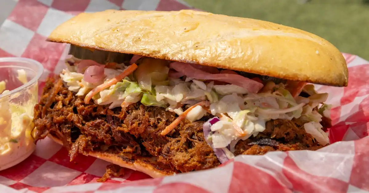Pulled chicken barbecue