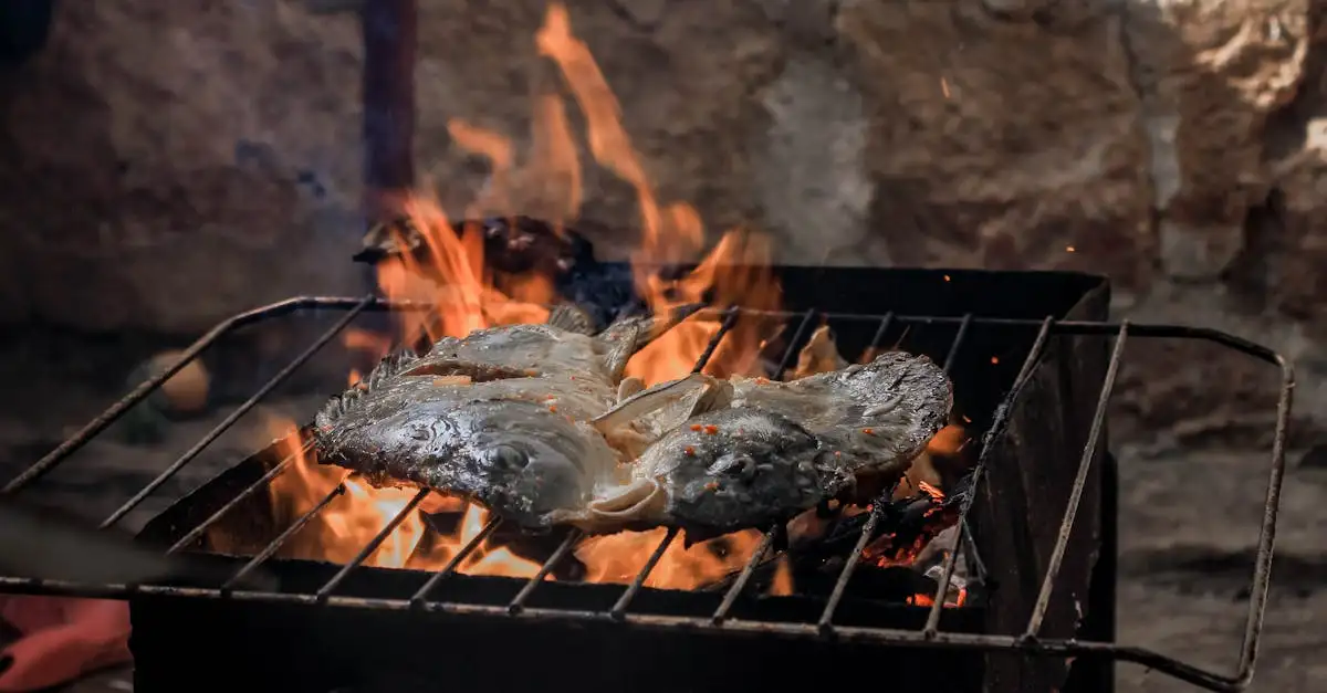 Zeebaars barbecue